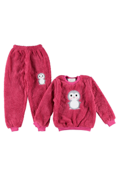 Pundikids Kız Çocuk Welsoft Pelüş Takım Fuşya - 5 - 6 Yaş