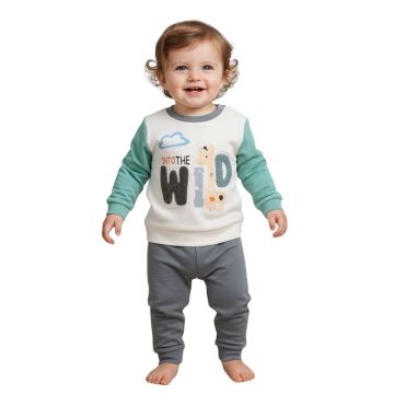 ERKEK BEBEK WILD NAKIŞLI PİJAMA TAKIMI