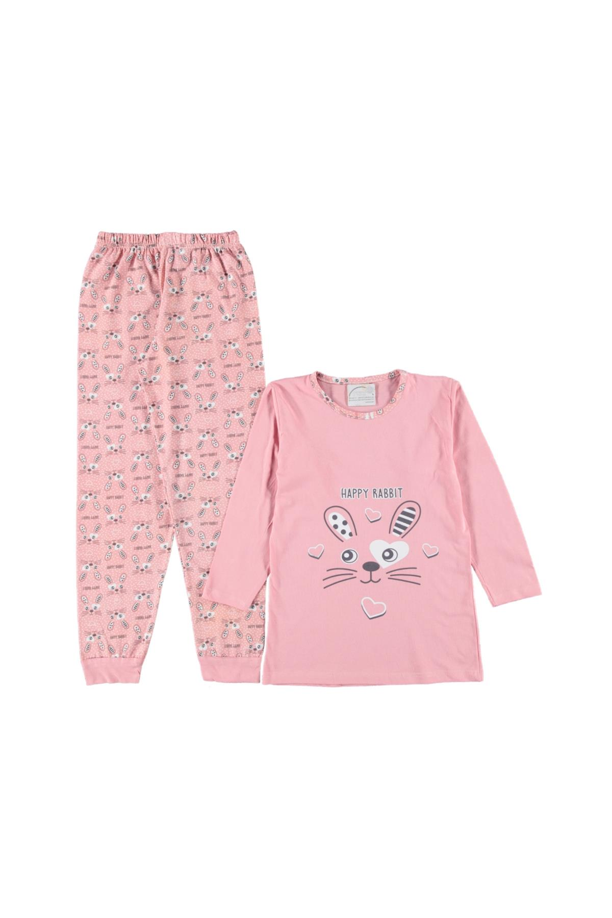 Pundikids Kız Çocuk Pijama Takımı AÇIK PEMBE - 9 - 10 Yaş