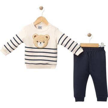 ERKEK BEBEK İNCE ÇİZGİLİ BEAR TAKIM