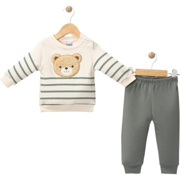 ERKEK BEBEK İNCE ÇİZGİLİ BEAR TAKIM