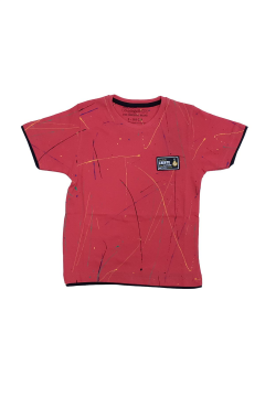 Pundikids Erkek Çocuk Baskılı Tişört Nar Çiçeği - 6 - 7 Yaş