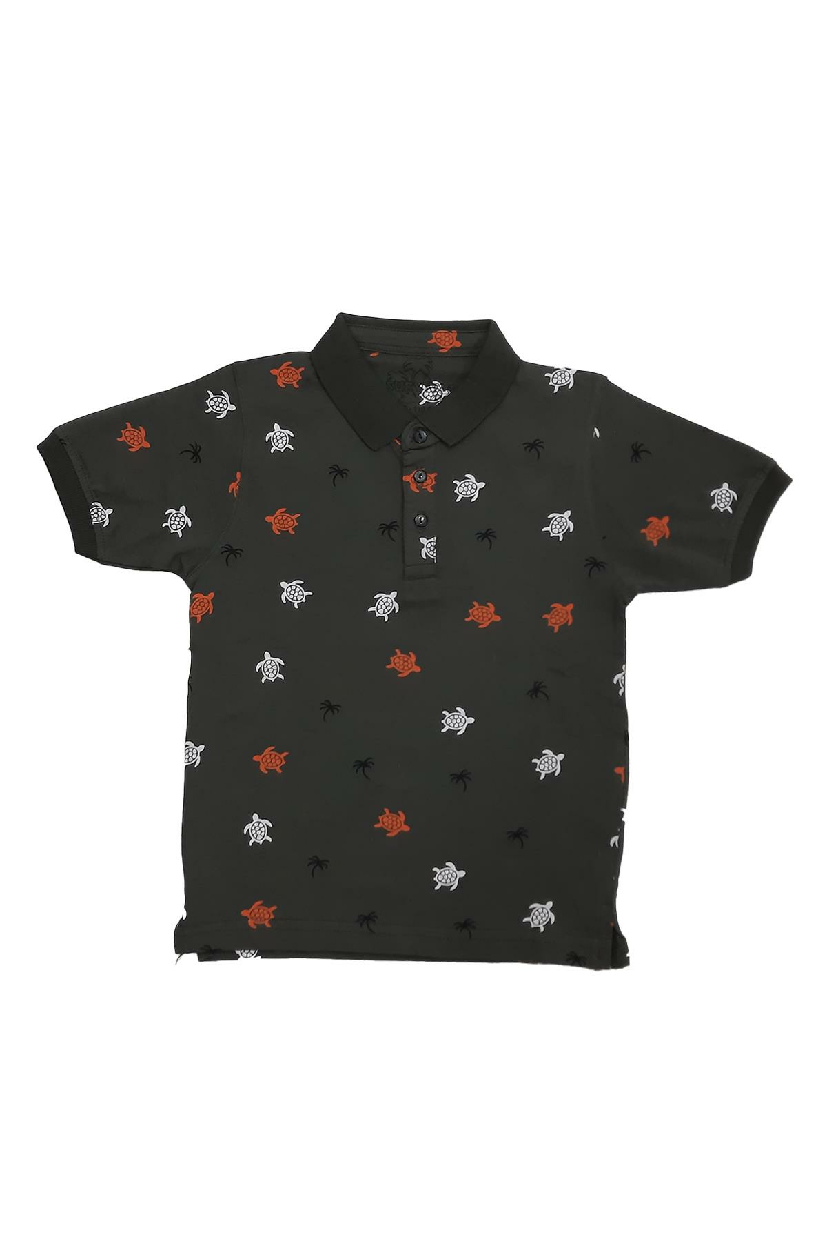 Pundikids Erkek Çocuk Polo Yaka Tişört Yeşil - 5 Yaş