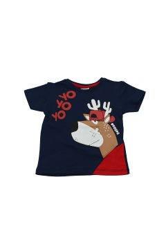 Toot Baskılı Yarım Kol T-shirt Lacivert - 4 Yaş