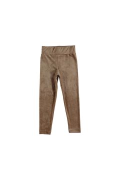 Pundikids Kız Çocuk Yüksek bel Kadife Tayt KAHVERENGİ - 6 - 7 Yaş