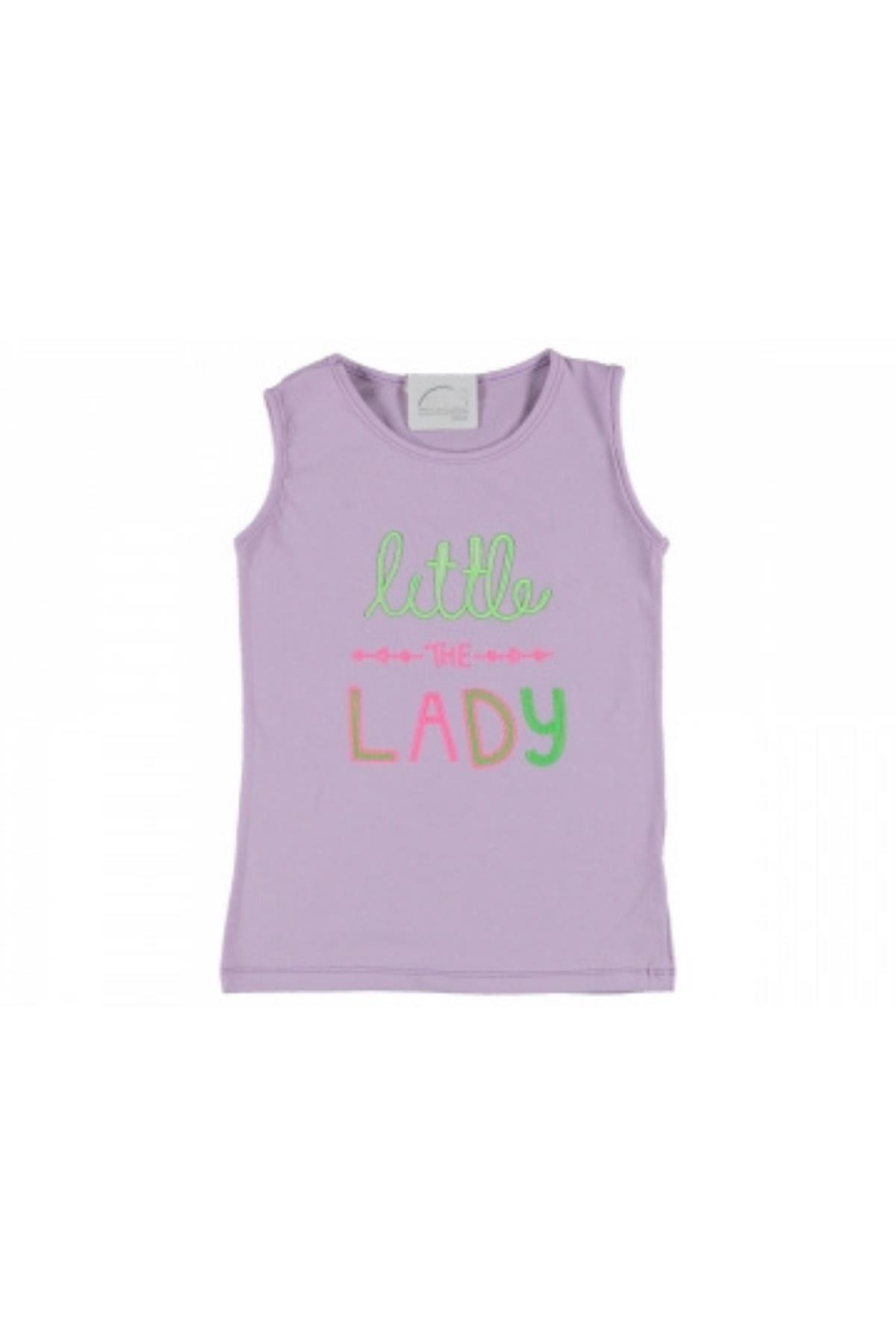 Pundikids Kız Çocuk Askılı T-shirt Mor - 8 - 9 Yaş