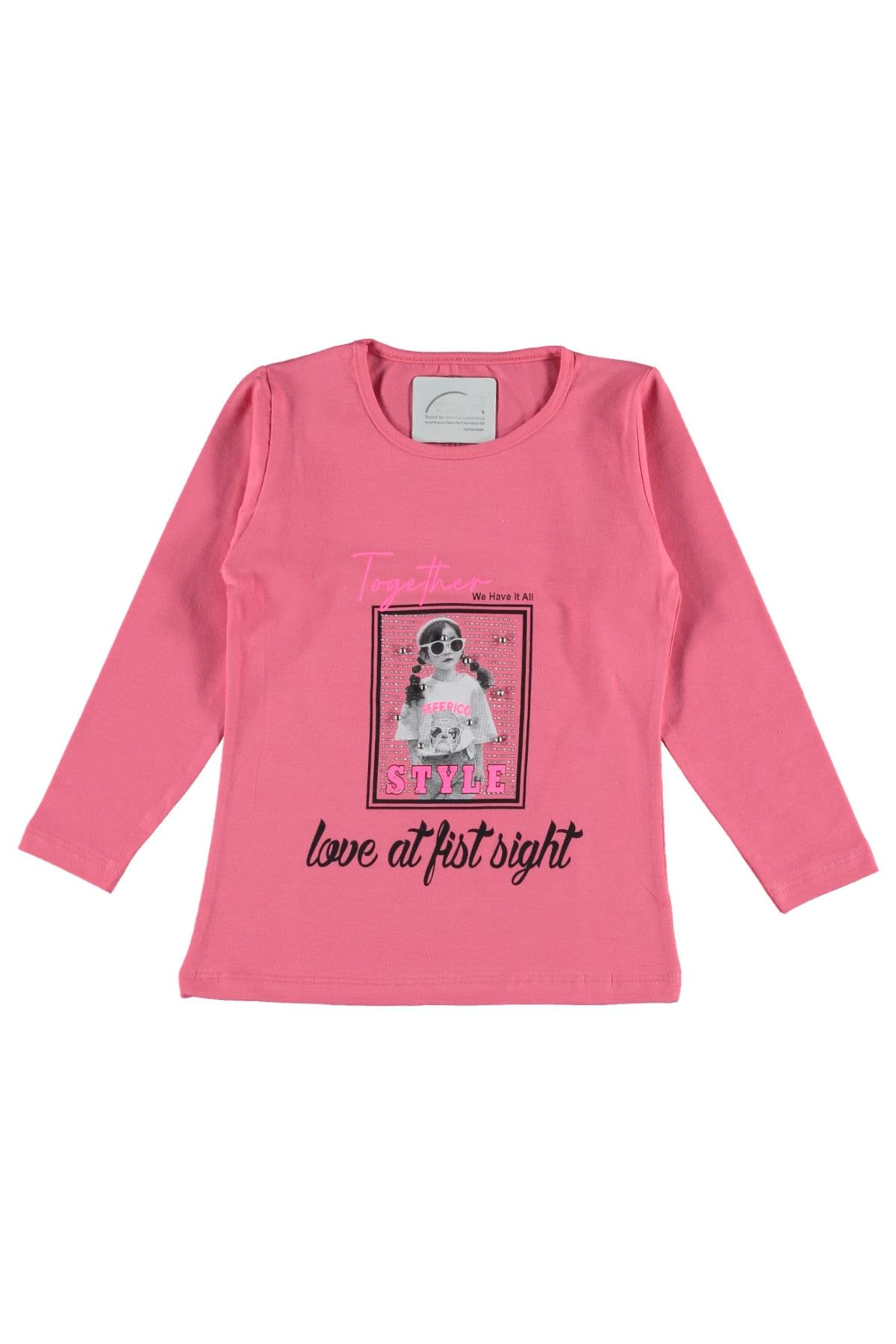 Pundikids Kız Çocuk Sweatshirt Pembe - 4 - 5 YAŞ