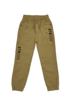 Pundikids Bel Paça Lastikli Keten Kargo Pantolon HARDAL - 8 - 9 Yaş