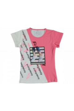 Pundikids Kız Çocuk Baskılı T-shirt Pembe - 9 - 10 Yaş