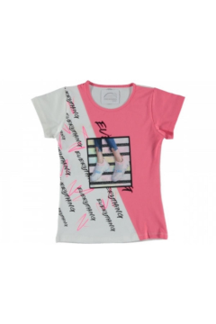 Pundikids Kız Çocuk Baskılı T-shirt Pembe - 10 - 11 Yaş