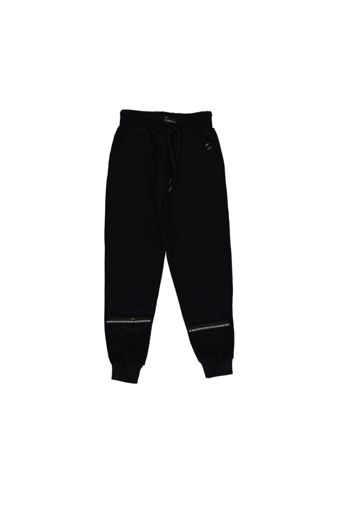 Kız Çocuk Paça Fileli Eşofman Altı Siyah - 6 Yaş