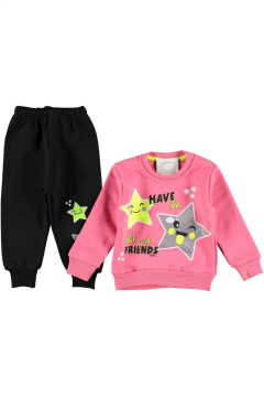 Kız Çocuk Have Fun Baskılı Şardonlu 2'Li Takım Pembe - 2 Yaş