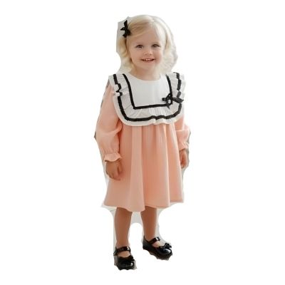 KIZ BEBEK YAKALI MÜSLİN ELBİSE