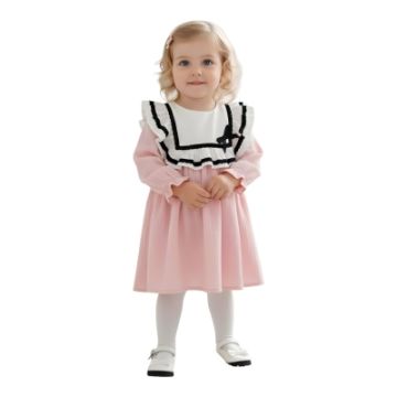 KIZ BEBEK YAKALI MÜSLİN ELBİSE