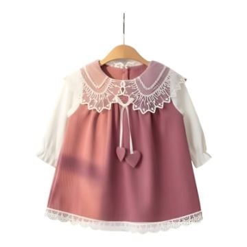 KIZ BEBEK ŞONİL YAKA DANTELLİ ELİBİSE