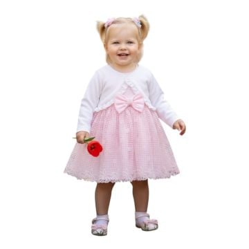 PETEK DANTEL BOLERALI BEBE ELBİSE