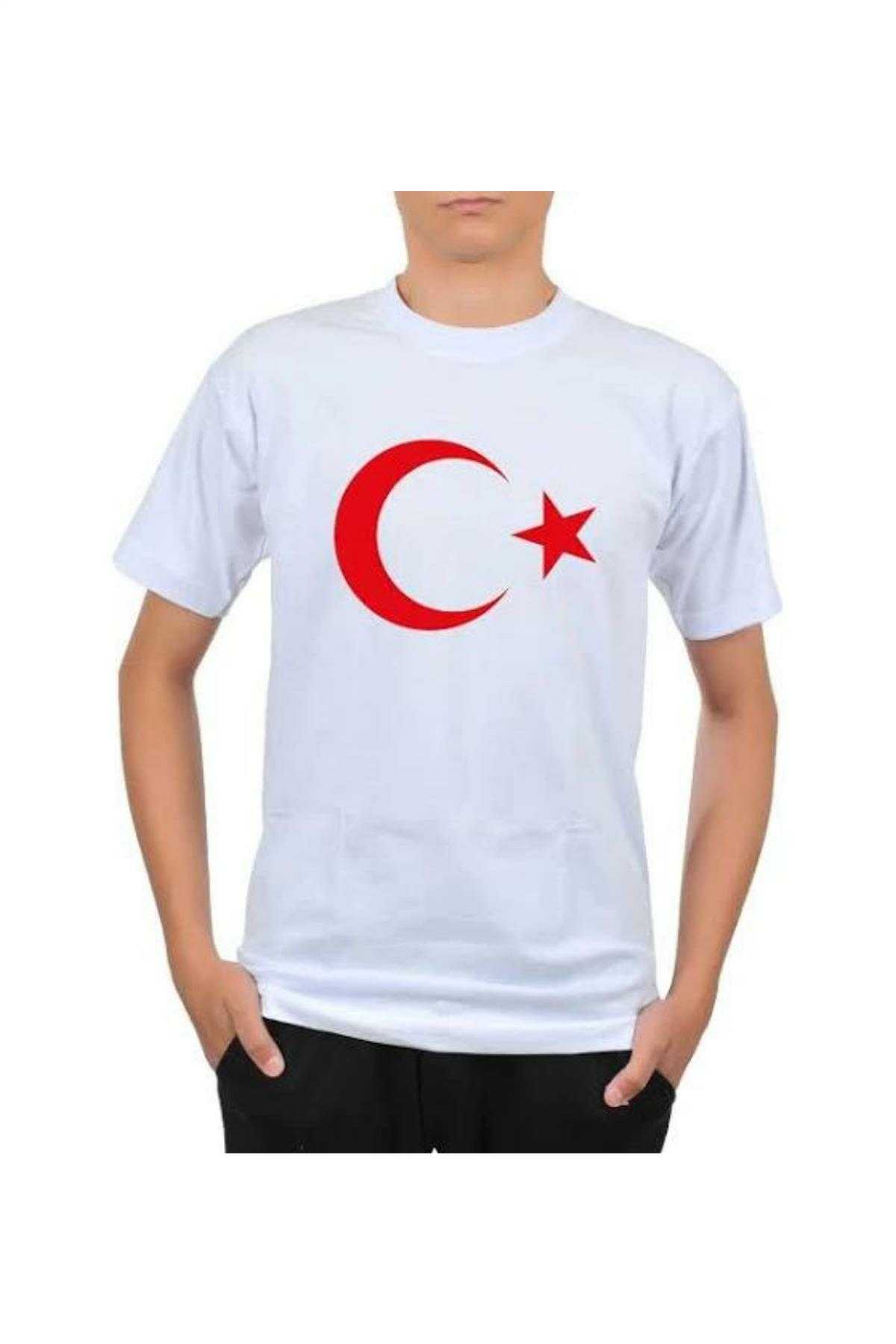 Pundikids Ay Yıldız Baskılı T-shirt Beyaz - 10 - 11 Yaş