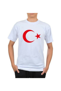 Pundikids Ay Yıldız Baskılı T-shirt Beyaz - 10 - 11 Yaş