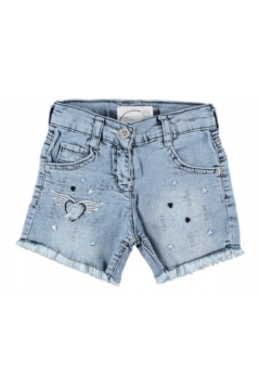 Kız Çocuk Likralı Kot Şort Açık Mavi - 3 Yaş