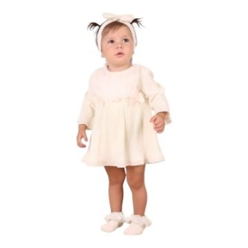 KIZ BEBEK KARELİ PENYE ELBİSE