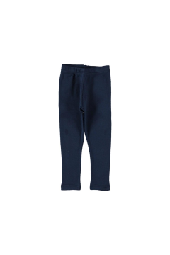 Pundikids Kız Çocuk Şardonlu Düz Renk Kışlık tayt Lacivert - 8 - 9 Yaş