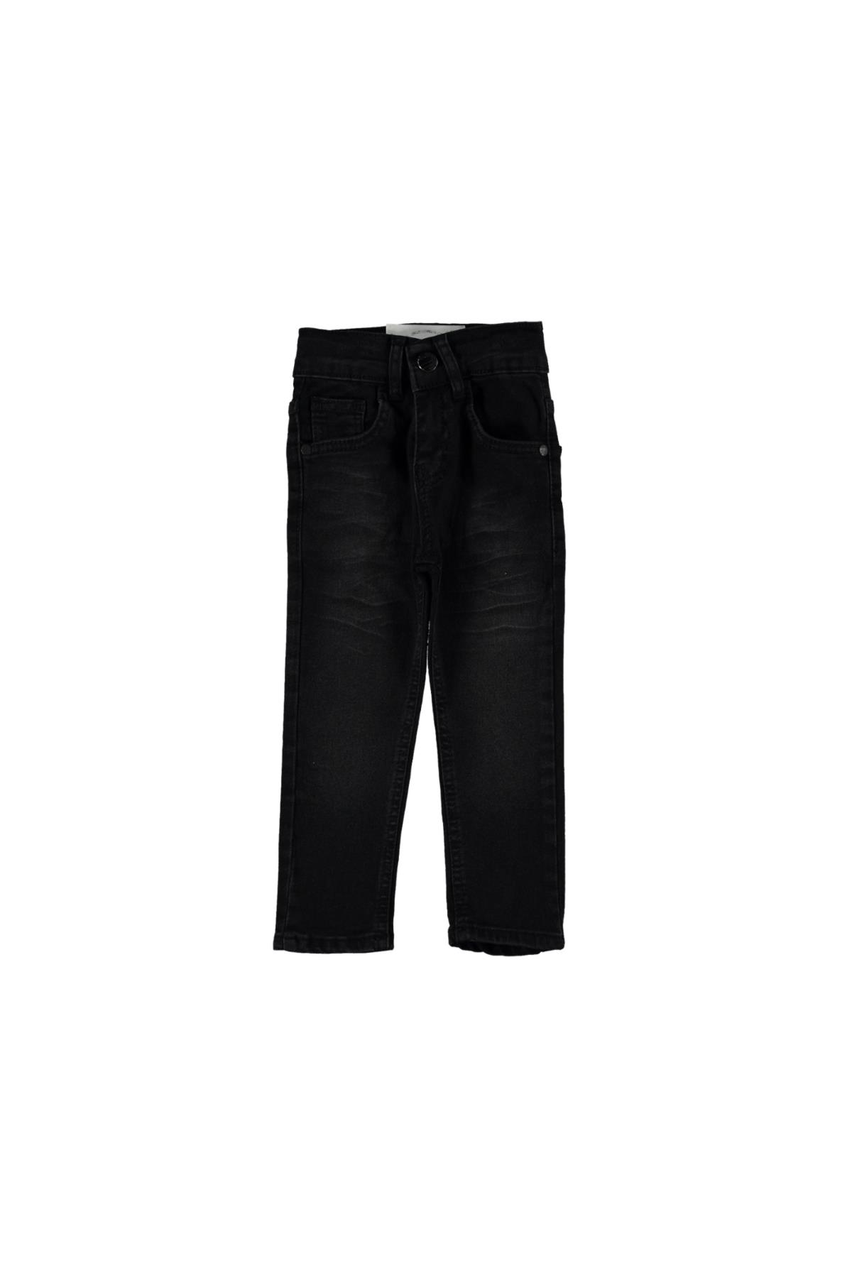 Pundikids Çocuk Likralı Siyah Dar Kalıp Kot Pantolon Siyah - 10 - 11 Yaş