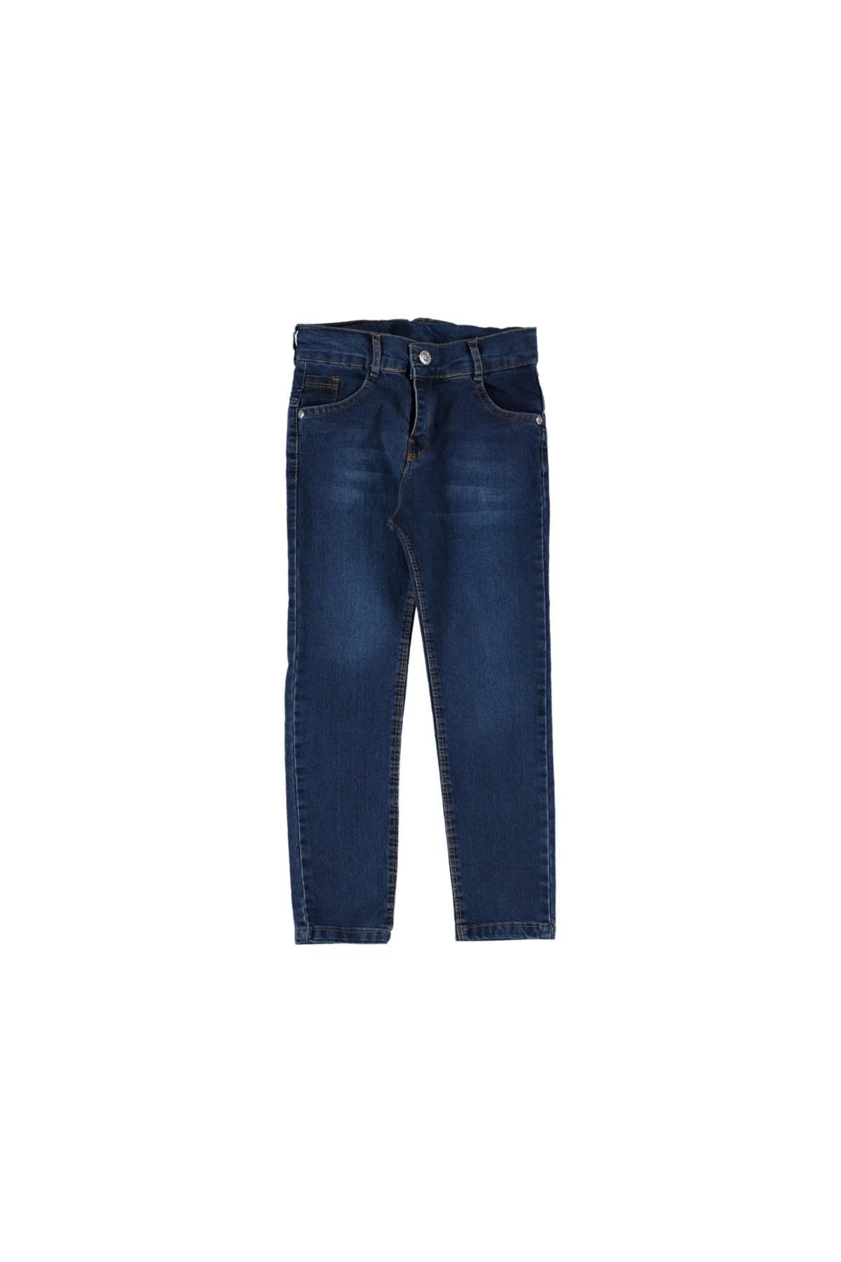 Pundikids Erkek Çocuk Dar Kalıp Kot Pantolon Mavi - 5 - 6 Yaş