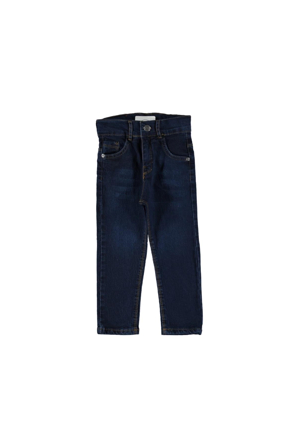 Pundikids Erkek Çocuk Dar Kalıp Kot Pantolon Lacivert - 3 - 4 Yaş
