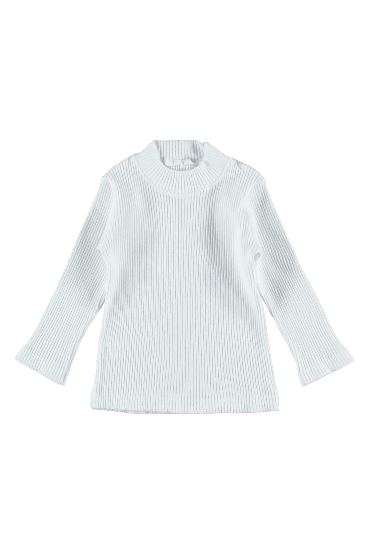 Pundikids Çocuk Yarım Balıkçı Yaka Raporlu Düz Badi Krem - 13 Yaş