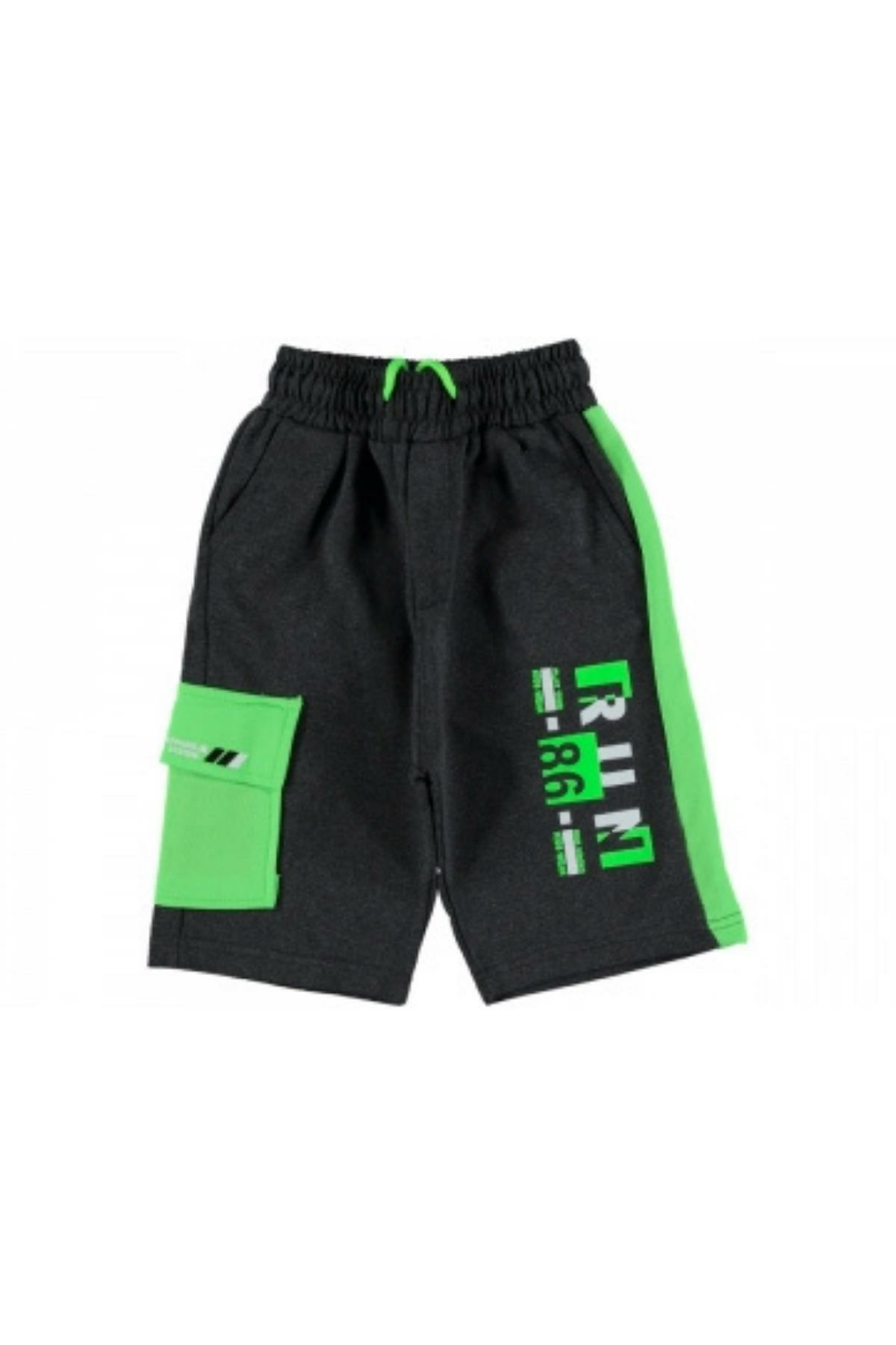 Pundikids Erkek Çocuk Kargo Cepli Kapri Füme - 11 - 12 Yaş