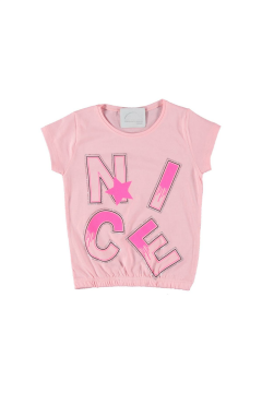 Pundikids Kız Çocuk Altı Lastikli T-shirt Pembe - 3 Yaş