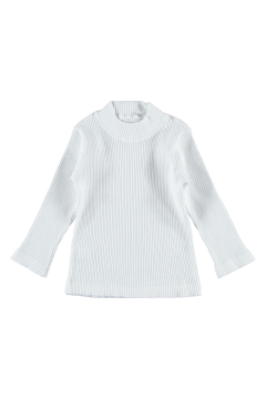 Pundikids Çocuk Yarım Balıkçı Yaka Raporlu Düz Badi Krem - 15 Yaş