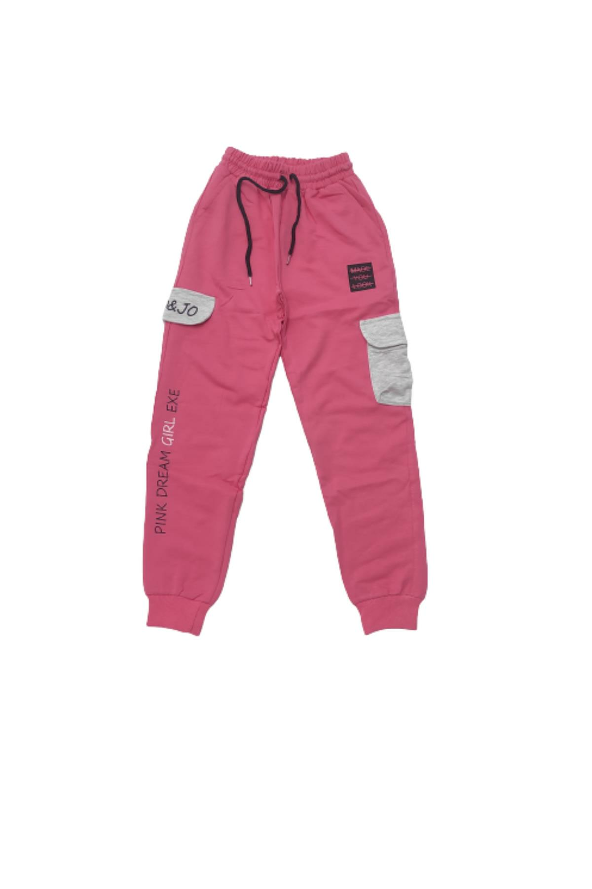 Pundikids Kız Çocuk Kargo Cepli Alt Eşofman