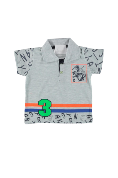 Pundikids Erkek Çocuk Baskılı T-shirt Su Yeşil - 3 - 4 Yaş