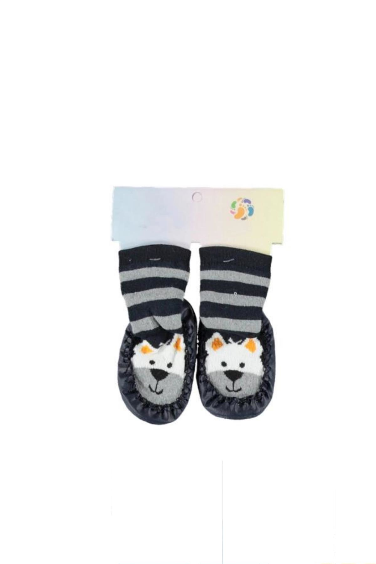 Pundikids Erkek Çocuk Çarık Çorap Lacivert