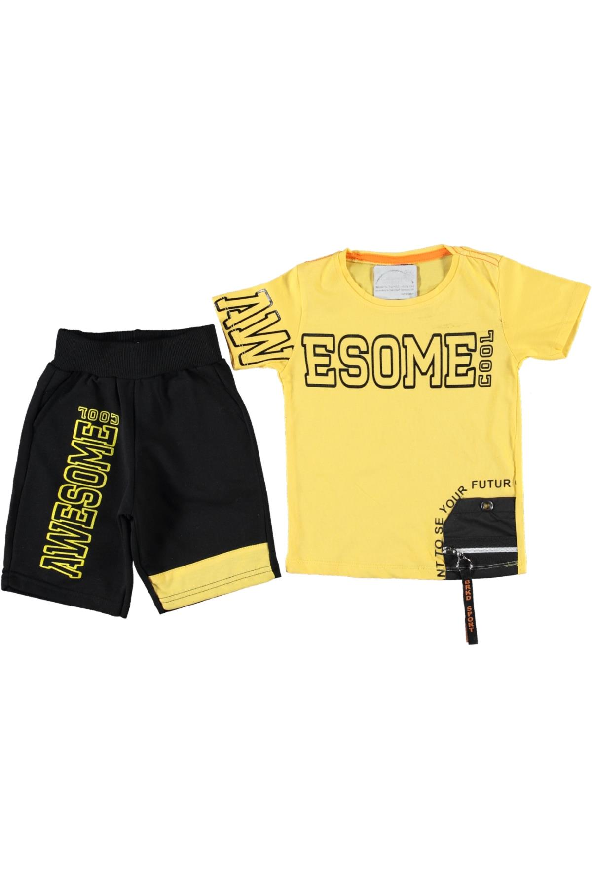 Pundikids Erkek Çocuk Kaprili Takım Sarı - 7 - 8 Yaş