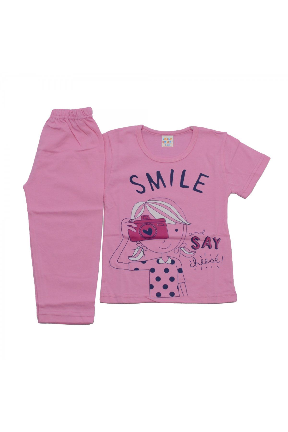 Lolly Dolly  Kısa Kol Kız Çocuk Pijama