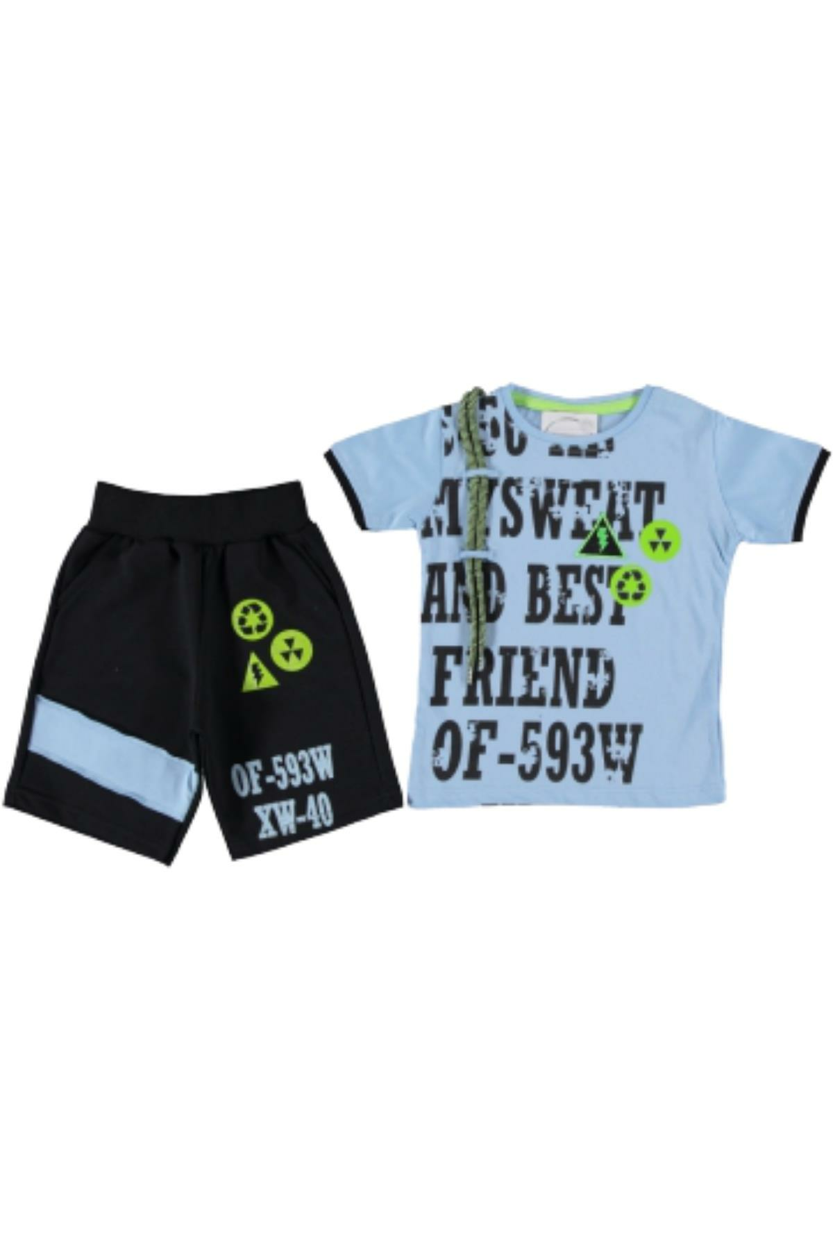 Pundikids Erkek Çocuk Kaprili Takım Mavi - 9 - 10 Yaş