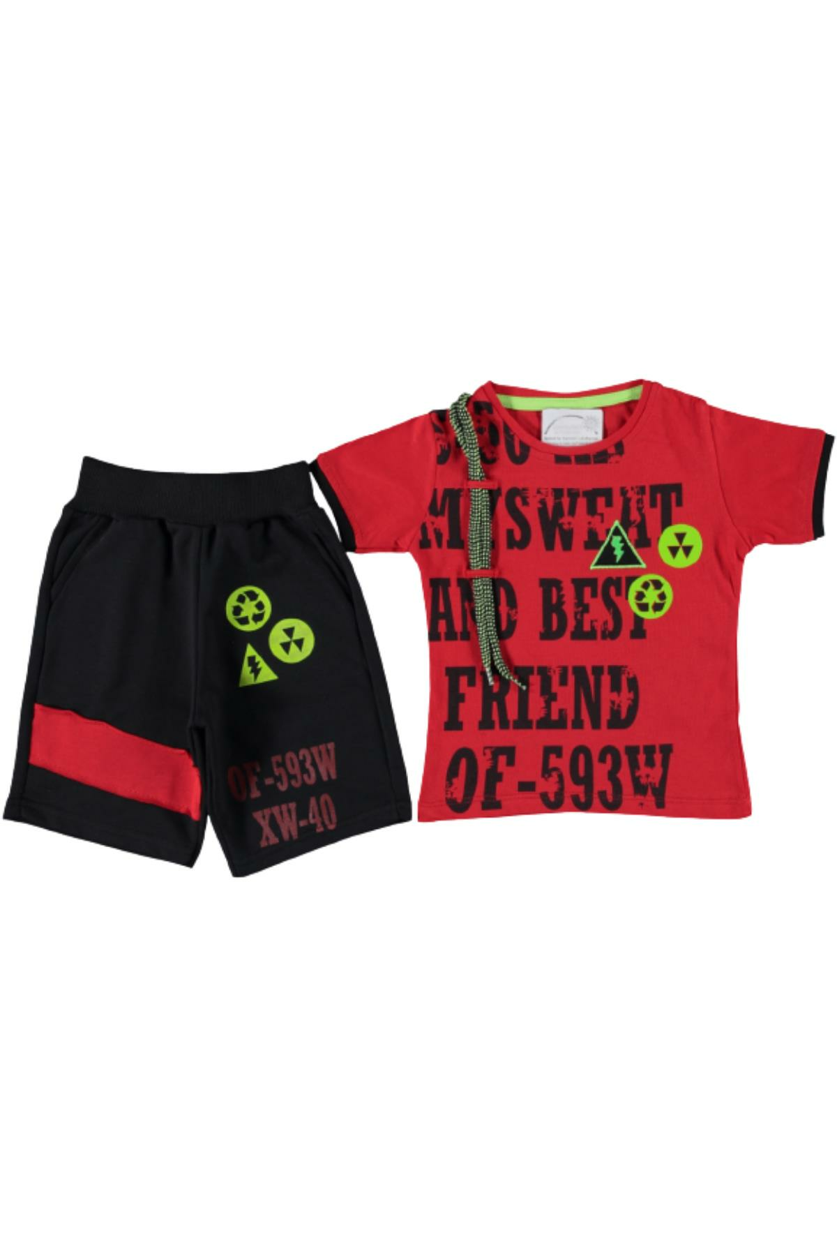 Pundikids Erkek Çocuk Kaprili Takım Kırmızı - 7 - 8 Yaş