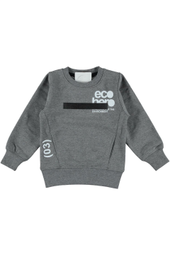 Pundikids Erkek Çocuk Kanguru Cepli İki İp Sweath Koyu Gri - 6 Yaş