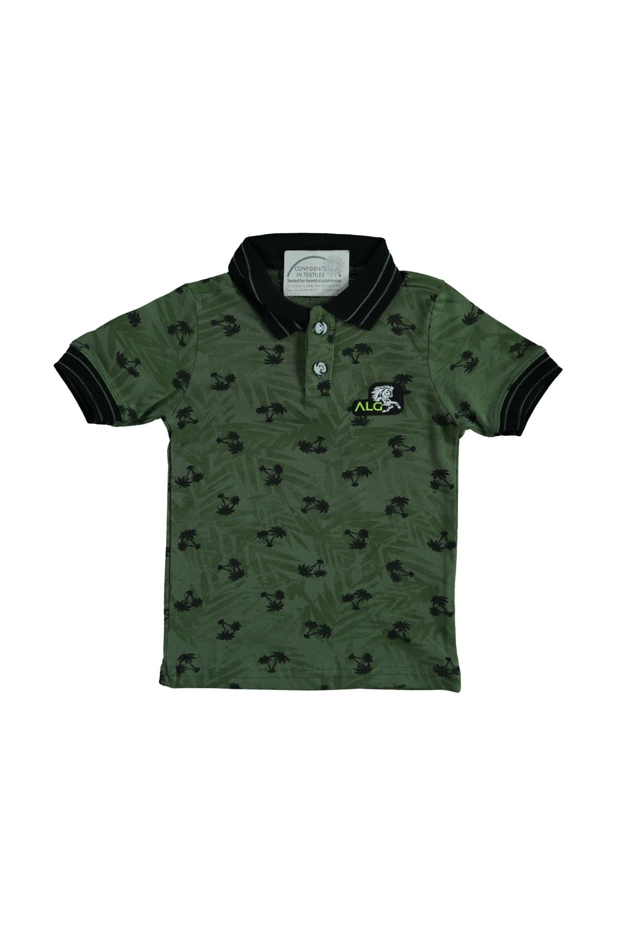 Erkek Çocuk Polo Yaka T-Shirt Haki - 2 - 3 Yaş