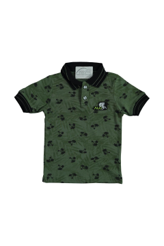 Erkek Çocuk Polo Yaka T-Shirt Haki - 5 - 6 Yaş