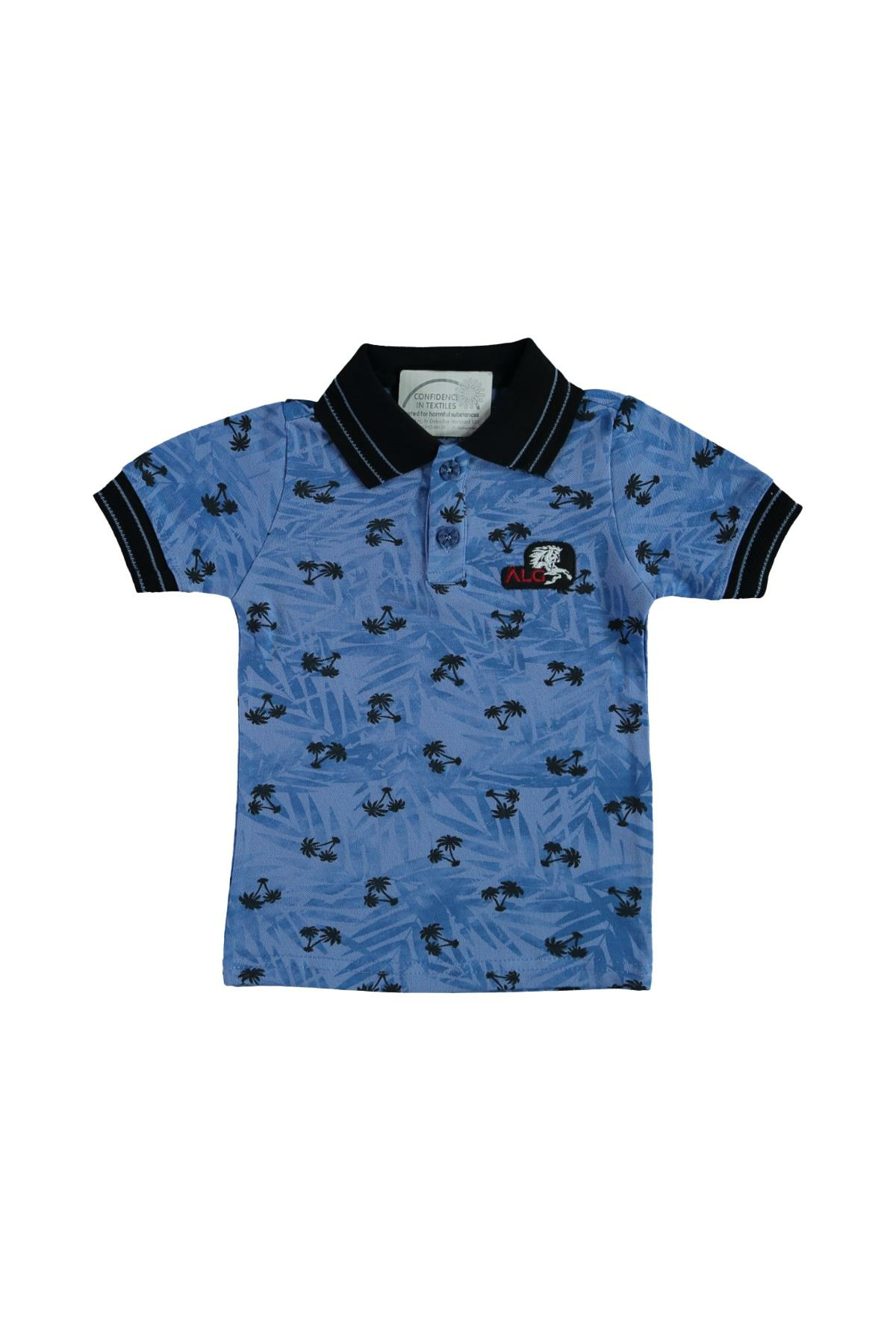 Erkek Çocuk Polo Yaka T-Shirt Mavi - 4 - 5 YAŞ