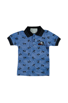 Erkek Çocuk Polo Yaka T-Shirt Mavi - 5 - 6 Yaş