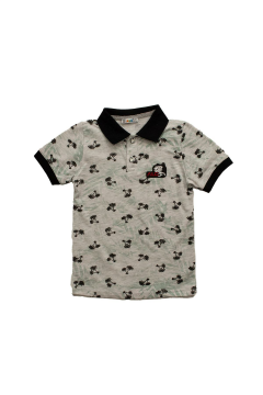 Erkek Çocuk Polo Yaka T-Shirt Gri - 2 - 3 Yaş