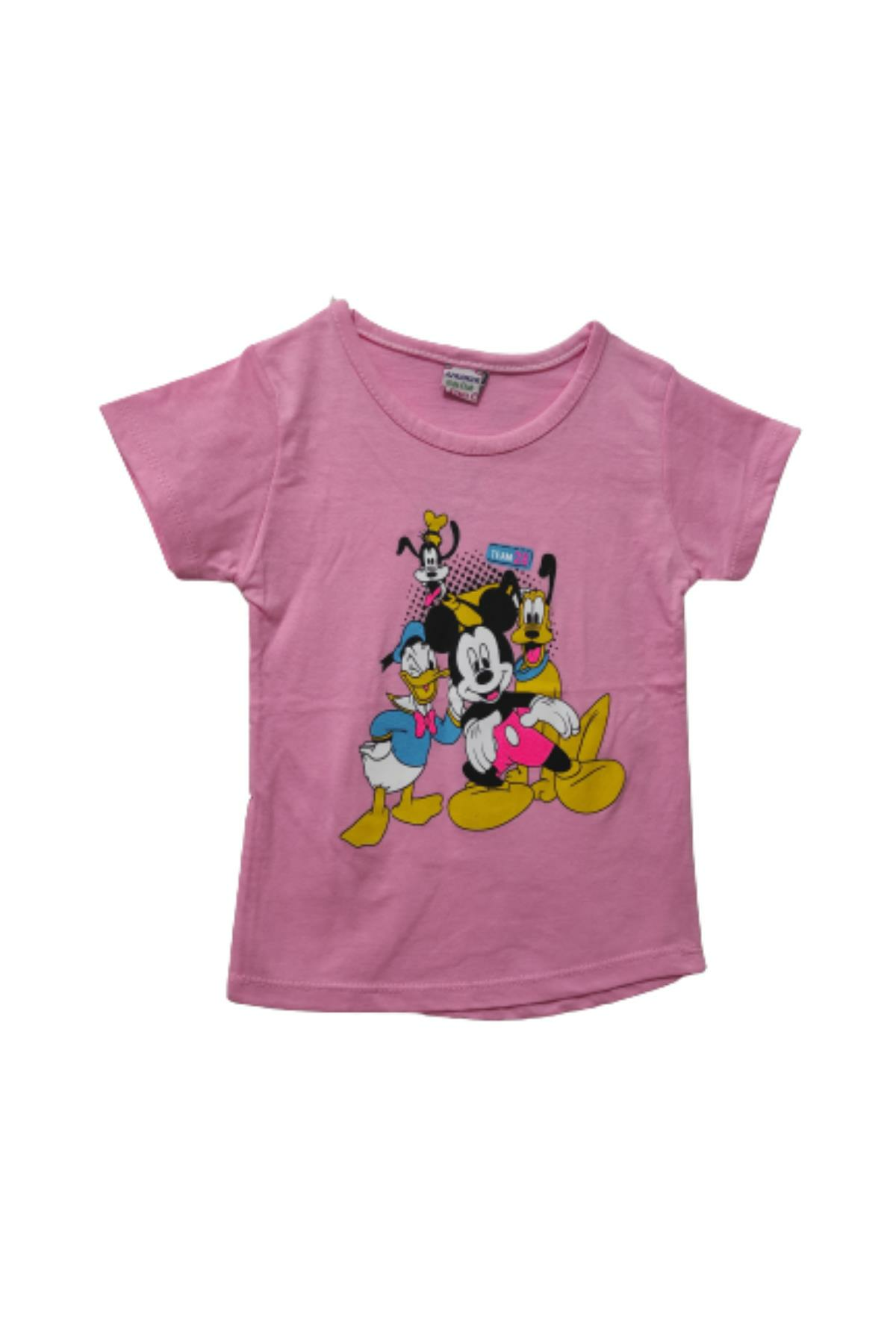 Pundikids Kız Çocuk Minnie Mouse Baskılı T-shirt Pembe - 2 Yaş