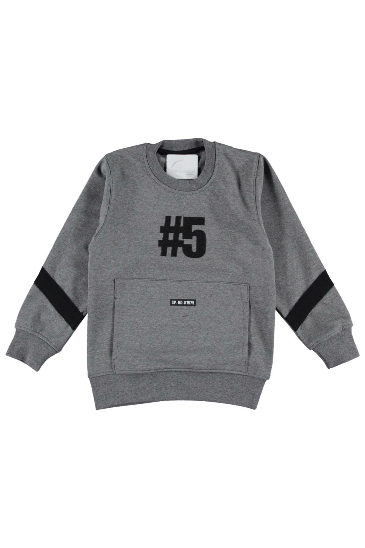 Pundikids Erkek Çocuk Kanguru Cepli İki İplik Sweath