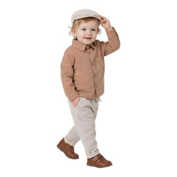 ŞAPKALI BASKILI GÖMLEKLİ TAKIM