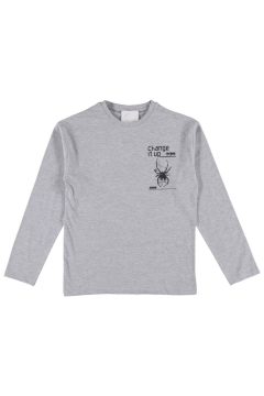 Pundikids Erkek Çocuk Change It Up Baskılı Sweatshirt Gri - 14 Yaş
