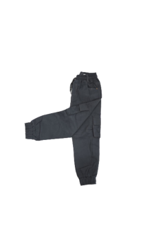 Pundikids Erkek Çocuk Keten Kargo Pantolon Koyu Gri - 6 Yaş